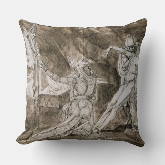 Study for "Saul and the Witch of Endor" Cushion (Front)