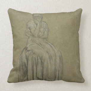Study for Solitude, c.1890 (chalk on paper) Cushion