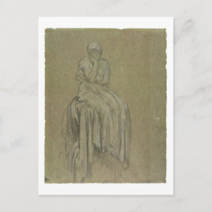 Study for Solitude, c.1890 (chalk on paper) Postcard