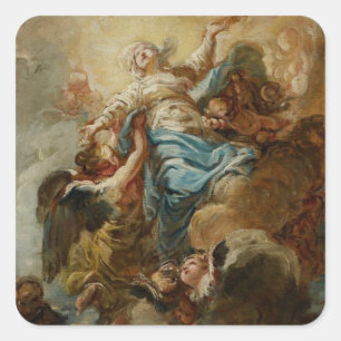 Study for the Assumption of the Virgin, c.1760 2 Square Sticker