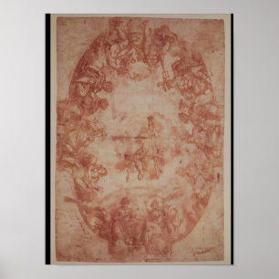 Study for the ceiling of the Casa de Pilatos Poster