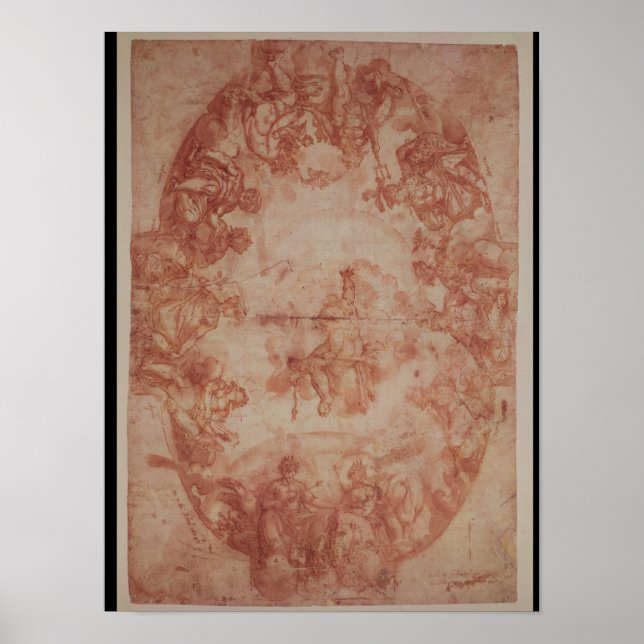 Study for the ceiling of the Casa de Pilatos Poster (Front)