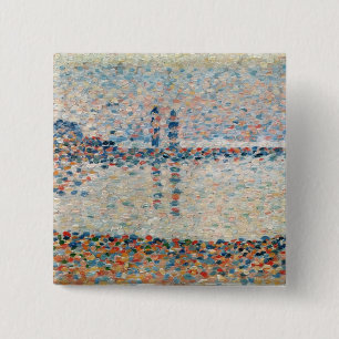 Study for 'The Channel at Gravelines Evening' 15 Cm Square Badge