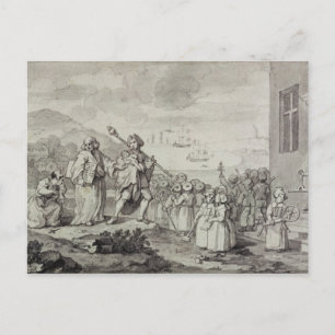 Study for the Foundlings (pen, ink & wash on paper Postcard