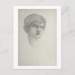 Study for the Head of Perseus (pencil on paper) Postcard