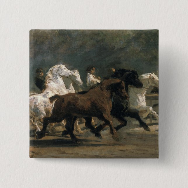 Study for the Horsemarket, 1900 15 Cm Square Badge (Front)