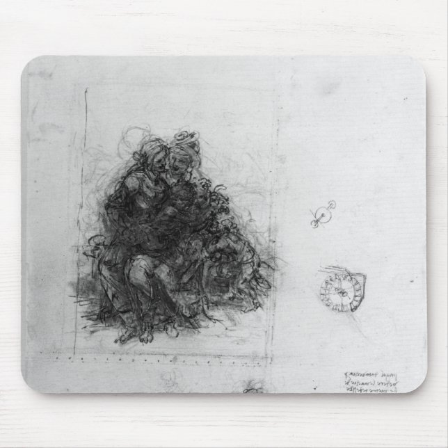 Study for the Virgin and Child with St. Anne Mouse Pad (Front)
