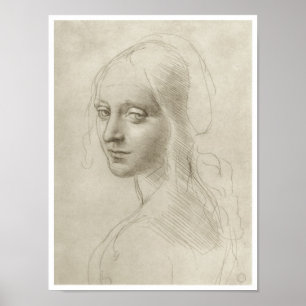 Study for the "Virgin of the Rocks", Da Vinci Poster
