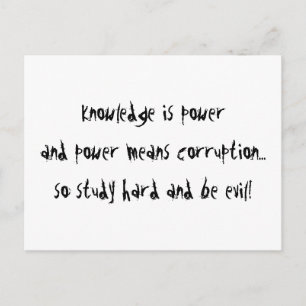 Study Hard Postcard