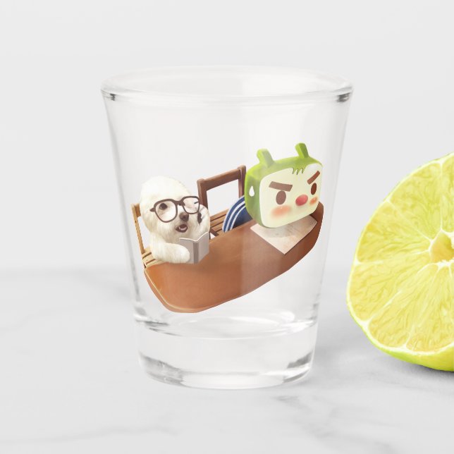 Study Hard Shot Glass (Front)