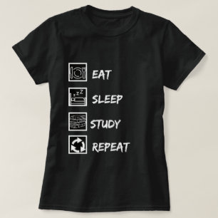 Study Hard white Womens T-Shirt