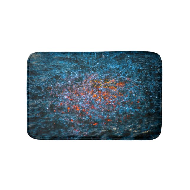 Study In Watercolor - Orange Bath Mat (Front)