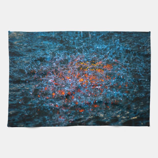 Study In Watercolor - Orange Tea Towel (Horizontal)