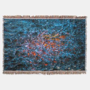 Study In Watercolor - Orange Throw Blanket