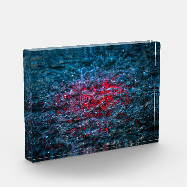 Study In Watercolor - Red Photo Block (Left)