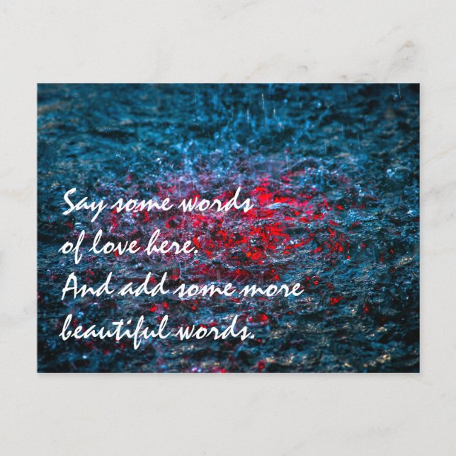 Study In Watercolor - Red Postcard (Front)