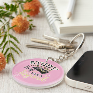 Study like a boss, back to school slogan, key ring