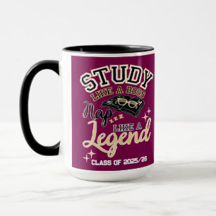 Study Like a Boss, Nap Like a Legend, College gift Mug