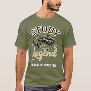Study Like a Boss, Nap Like a Legend, College gift T-Shirt