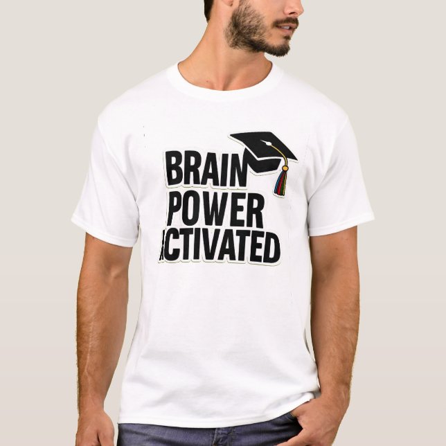 Study Mode Graduation Cap T-Shirt (Front)
