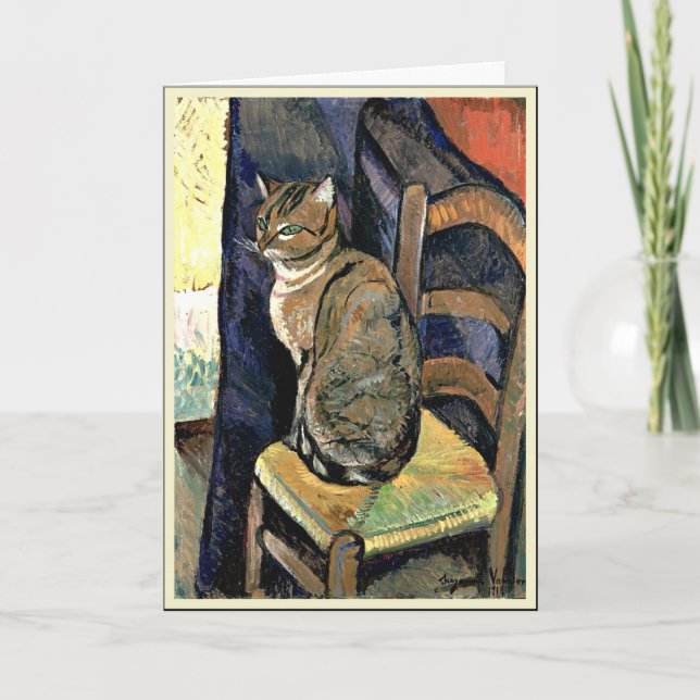Study of a Cat, fine art painting Card (Front)