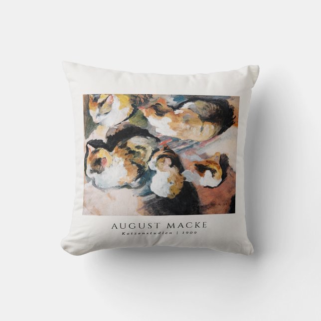 Study of A Cat | Katzenstudien (1909) August Macke Cushion (Front)