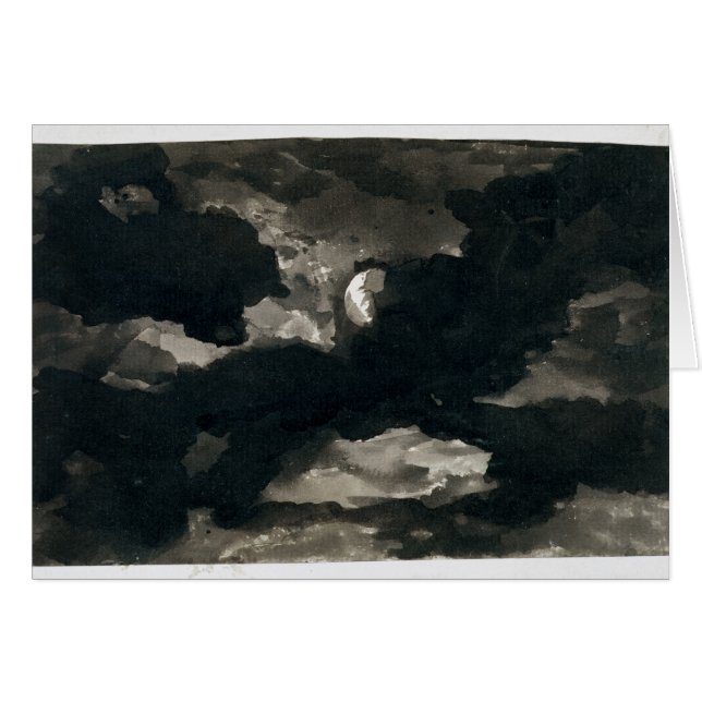 Study of a Clouded Moonlit Sky (black wash on laid (Front Horizontal)