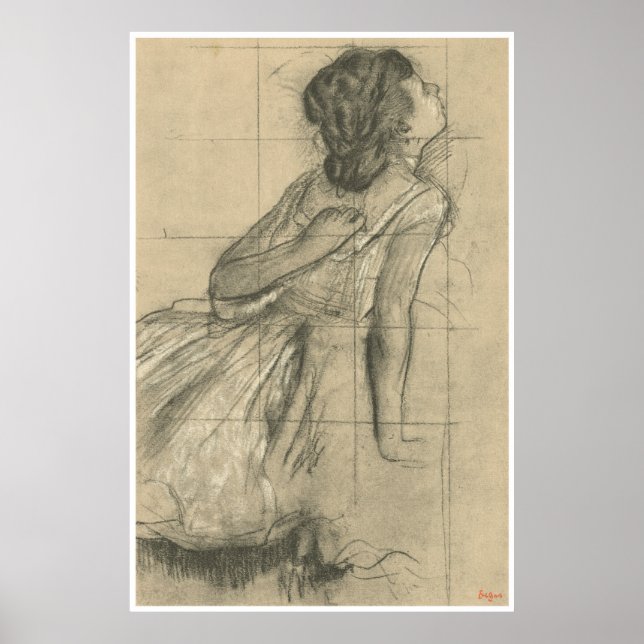 Study of a Dancer, 1874 - Edgar Degas Poster (Front)