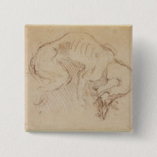 Study of a dog 15 cm square badge