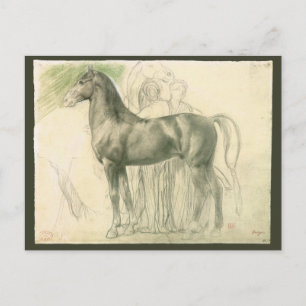 Study of a Horse by Edgar Degas, Vintage Fine Art Postcard