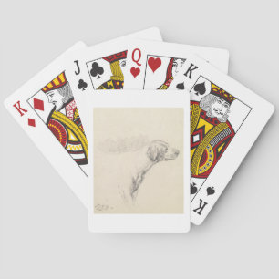 Study of a Hound, 1794 (pencil on paper) Playing Cards