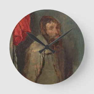Study of a Jewish Merchant (oil on board) Round Clock
