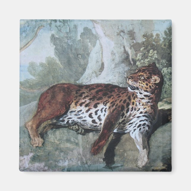 Study of a Leopard (by Jean-Baptiste Oudry) Magnet (Front)