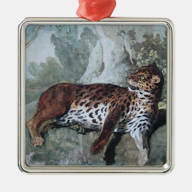 Study of a Leopard (by Jean-Baptiste Oudry) Metal Ornament (Front)