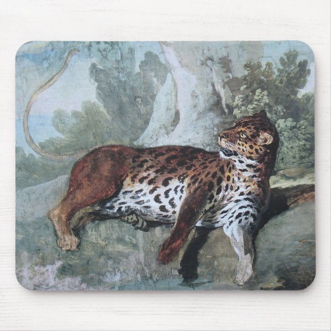 Study of a Leopard (by Jean-Baptiste Oudry) Mouse Pad (Front)