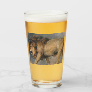 Study of a Lion (by Edwin Henry Landseer) Glass