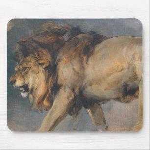 Study of a Lion (by Edwin Henry Landseer) Mouse Pad