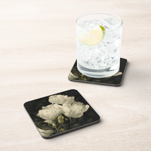 Study of a Peony Flower Coaster (Right Side)