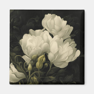 Study of a Peony Flower Magnet