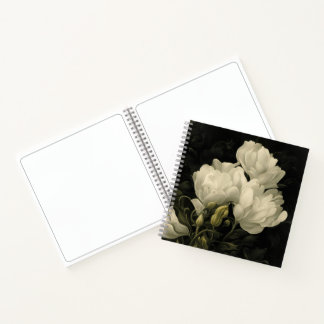 Study of a Peony Flower Notebook