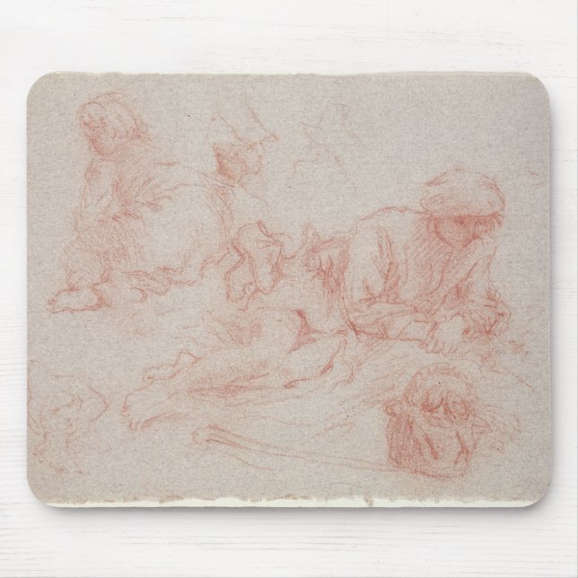 Study of a reclining man mouse pad (Front)