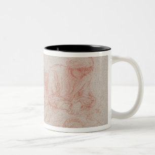 Study of a reclining man Two-Tone coffee mug