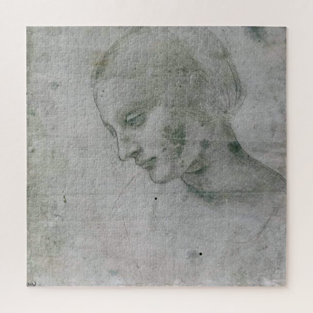Study of a Woman's Head by Leonardo da Vinci (1490 Jigsaw Puzzle (Vertical)