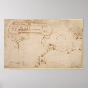 Study of an Ionic capital Poster