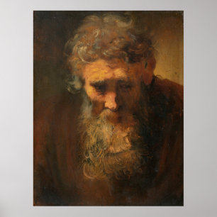 Study of an Old Man - Rembrandt Fine Art Poster