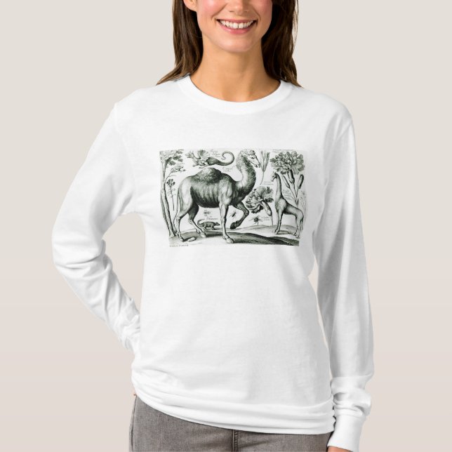 Study of Animals and Flowers, engraved T-Shirt (Front)