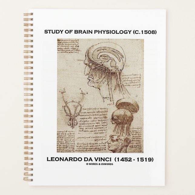 Study Of Brain Physiology (c. 1508) da Vinci Planner (Front)