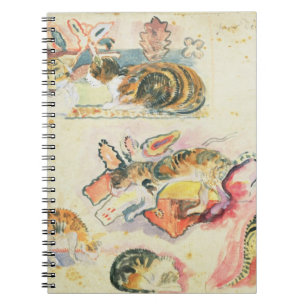 Study of Cats and a Head (w/c on paper) Notebook