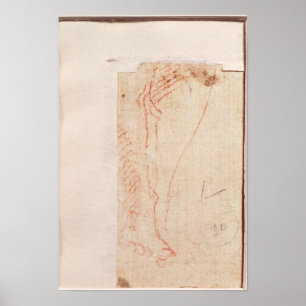 Study of Christ's feet nailed to the Cross Poster