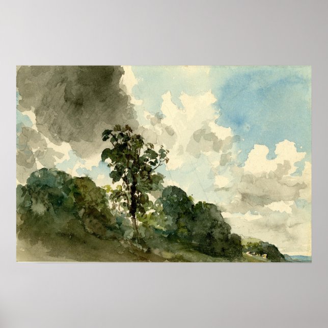 Study of Clouds and Trees – John Constable Poster (Front)